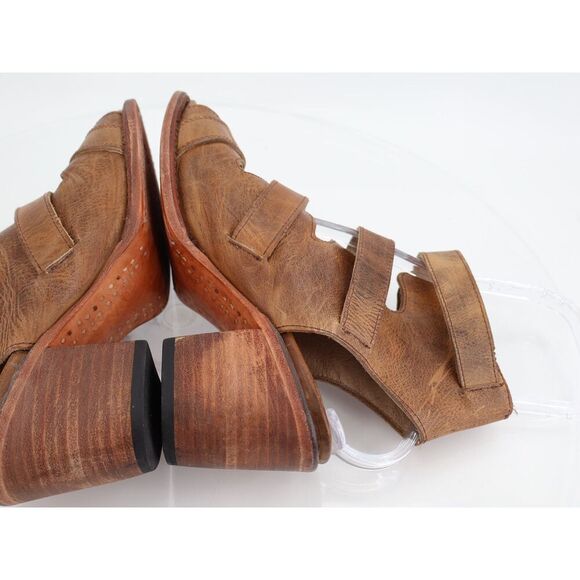 Freebird by Steven Quail Sandals Womens 9 Brown Leather Gladiator Block Heel - Picture 4 of 13